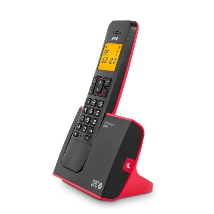 spc 7290rc1 telefono dect blade id ag50 rojo