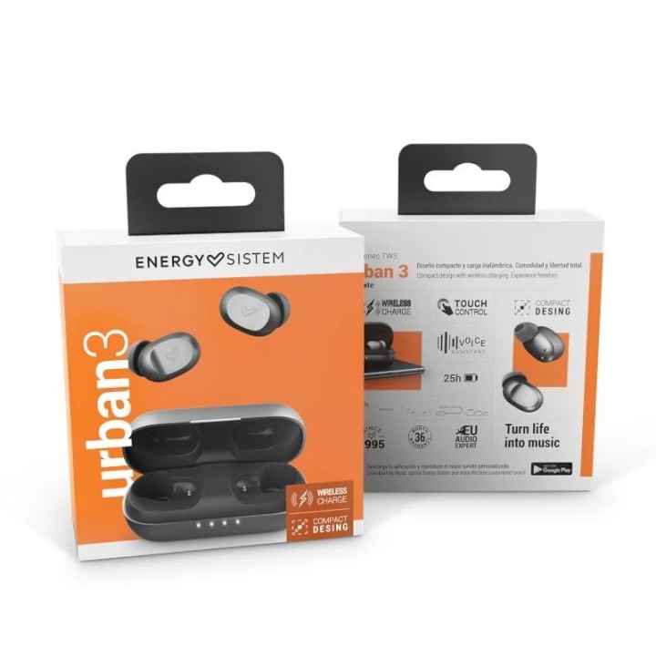 energy sistem auriculares  urban3  graphite bt 5.0