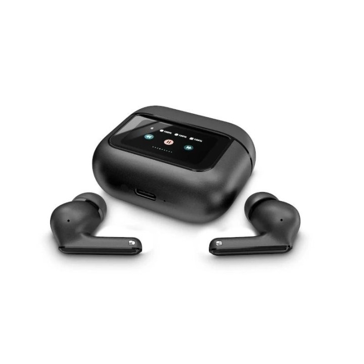 energy sistem auriculares display anc graphite tw
