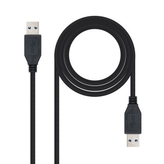 nanocable cable usb 3.0, tipo a/m-a/m, negro, 1m