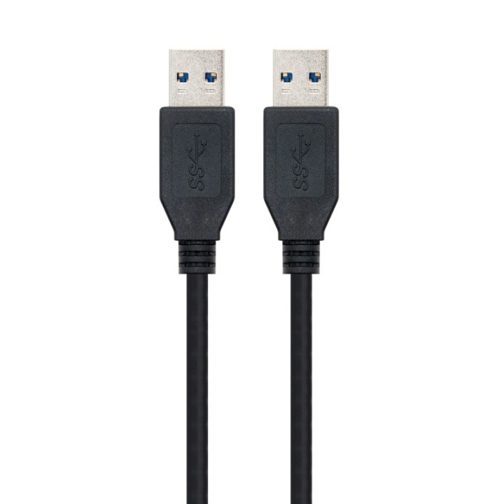 nanocable cable usb 3.0, tipo a/m-a/m, negro, 1m