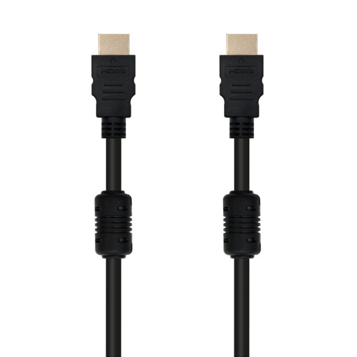 nanocable cable hdmi con ferrita, m-m, negro, 1.8m