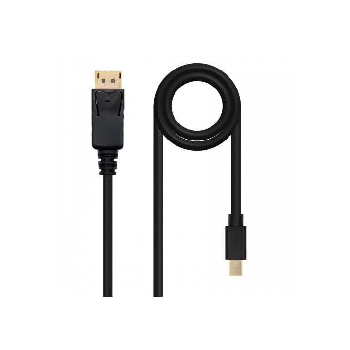 nanocable displayport, 2m mini displayport negro