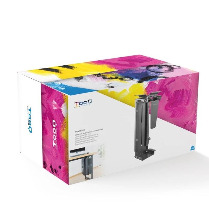 tooq tqmud01 soporte cpu escritorio/pared negro