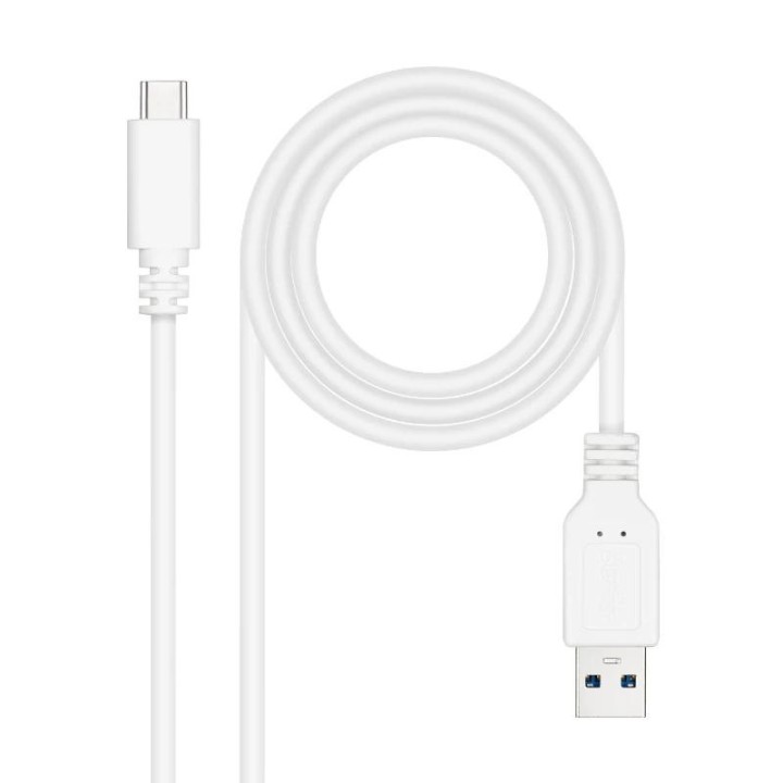 nanocable cable usb 3.1 gen2 usb-c/a 2 m blanco