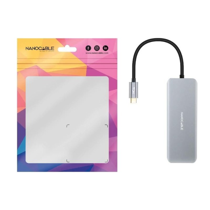 nanocable hub usb-c 2xusb-a+2xusb-c+hdmi+usb-c pd