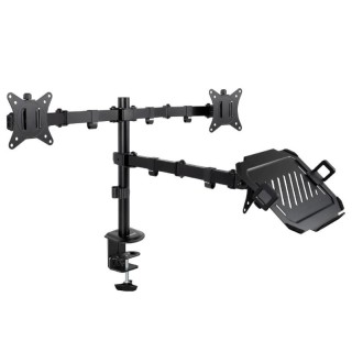 tooq db1202tn-b soporte mesa 2 pantallas+ portatil