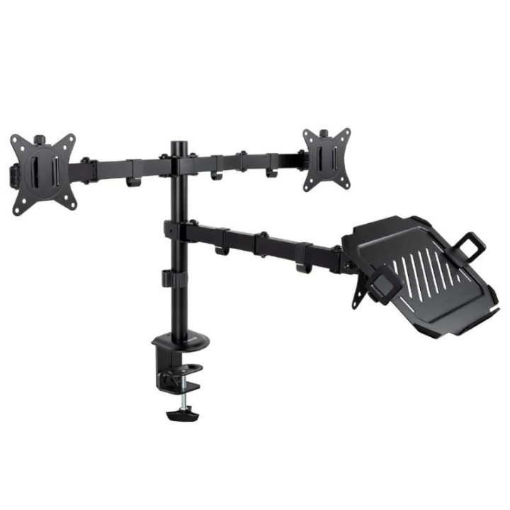 tooq db1202tn-b soporte mesa 2 pantallas+ portatil