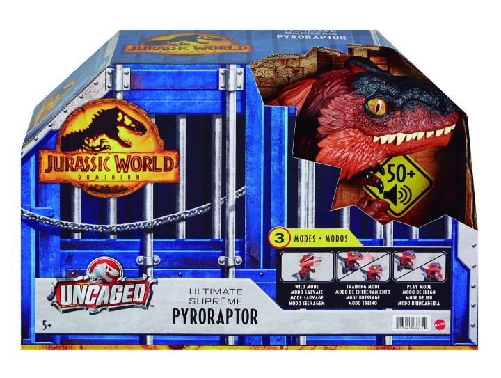 mattel figura mattel jurassic world dinosaurio desenjaulado en llamas