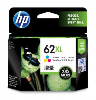 hp 62xl cartucho de tinta hp62xl tricolor (c2p07ae)