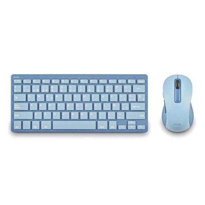 ngs kit teclado y raton multifuncion recarg azul