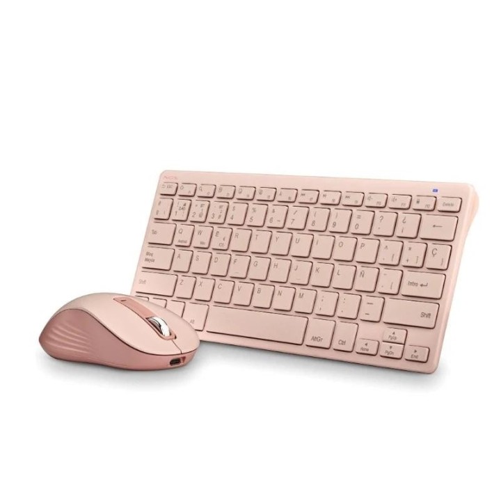 ngs kit teclado y raton multifuncion recarg rosa