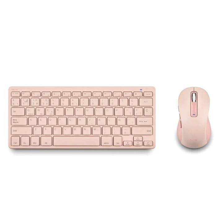 ngs kit teclado y raton multifuncion recarg rosa