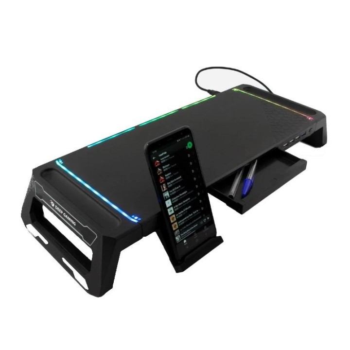 deep gaming stand para monitor + hub dg-mob-06