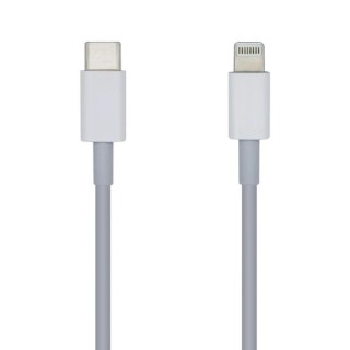 aisens cable lightning-m a usb-c 2.0-m blanco 1.0m