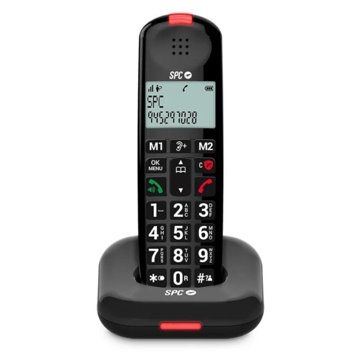 spc 7612n telefono inal?mbrico comfort kairo negro