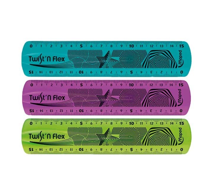 regla maped twist flexible 15cm surtido 279110