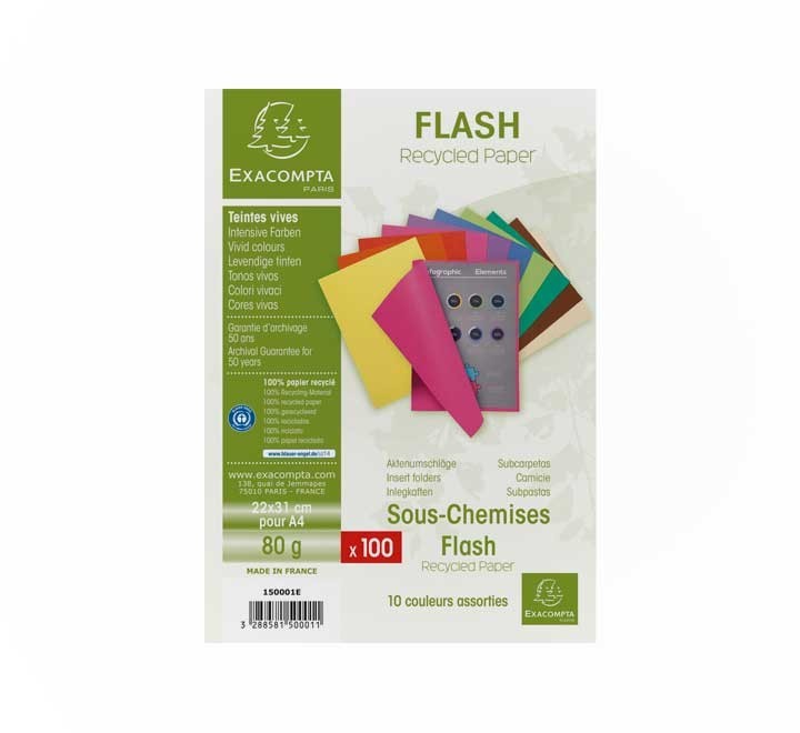 p. 100 subcarp. exacompta a4 flash 80gr stdo