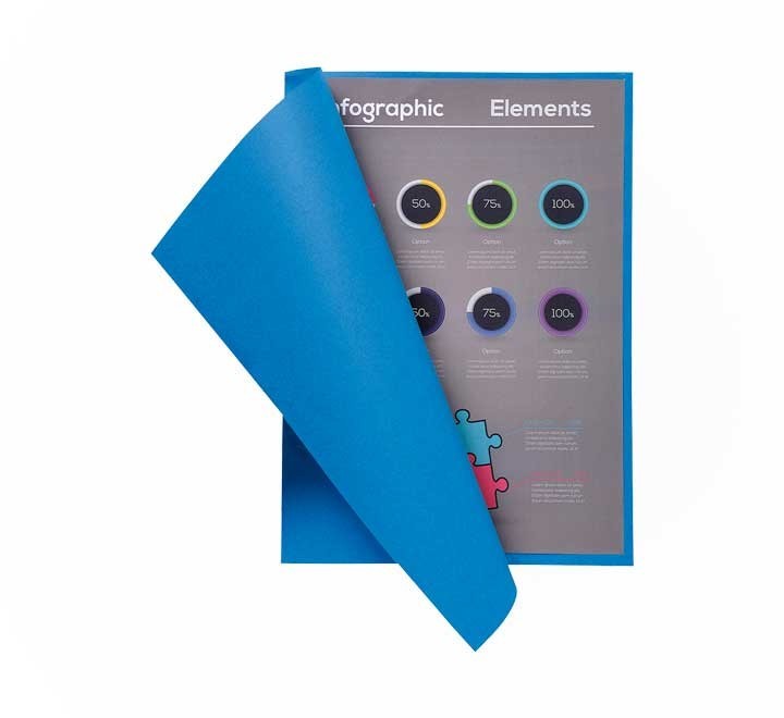 p. 100 subcarp. exacompta a4 flash 80gr azul