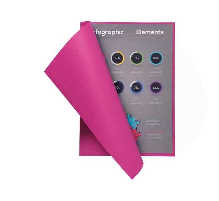 p. 100 subcarp. exacompta a4 flash 80gr fucsia