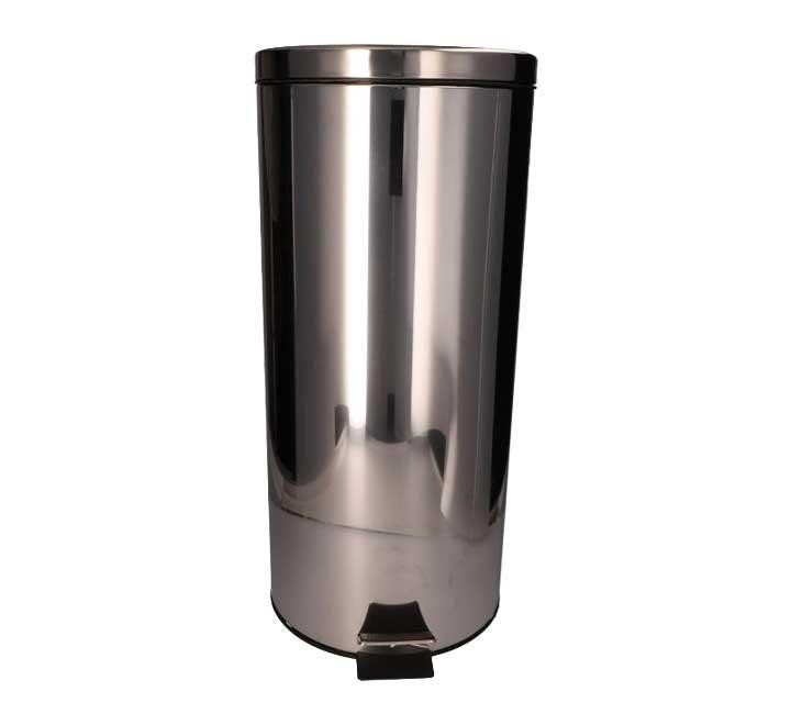 papelera acero inox. redonda c/pedal 30l
