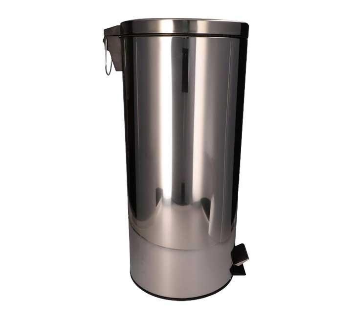 papelera acero inox. redonda c/pedal 30l