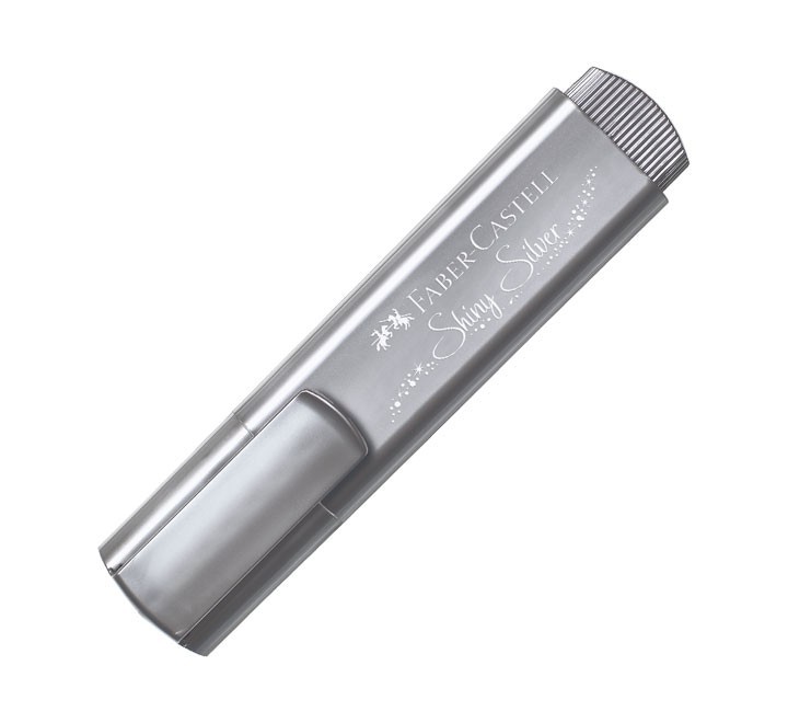 fluor faber castell textliner 1546 metal plata