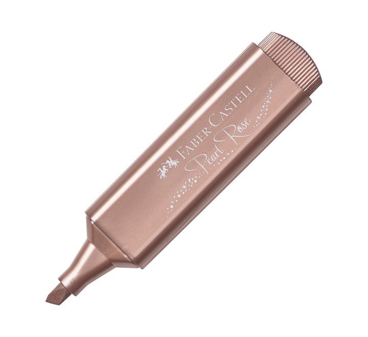 fluor faber castell textliner 1546 metal oro/rosa