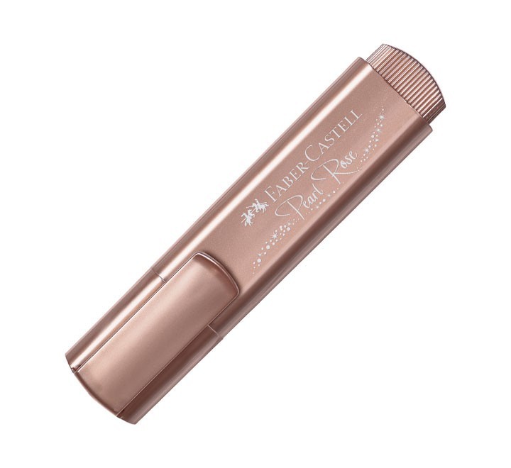 fluor faber castell textliner 1546 metal oro/rosa