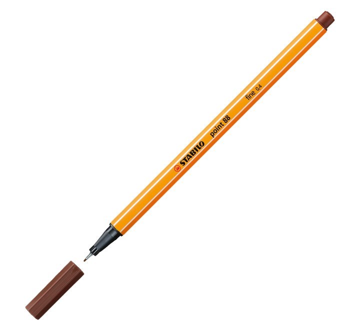 rotulador stabilo point 88 0.4mm marron