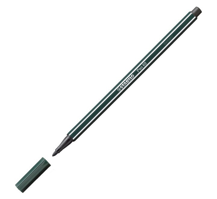 rotulador stabilo pen 68 1mm verde tierra 68/63