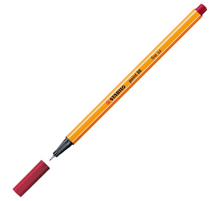 rotulador stabilo point 88 0.4mm roj carmin