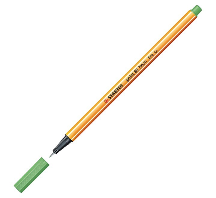 rotulador stabilo point 88 0.4mm verde neon
