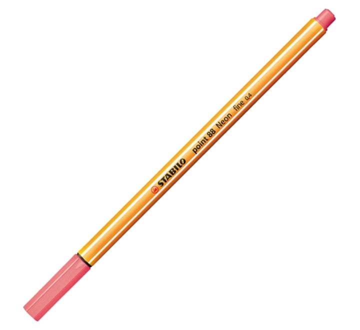 rotulador stabilo point 88 0.4mm rojo neon