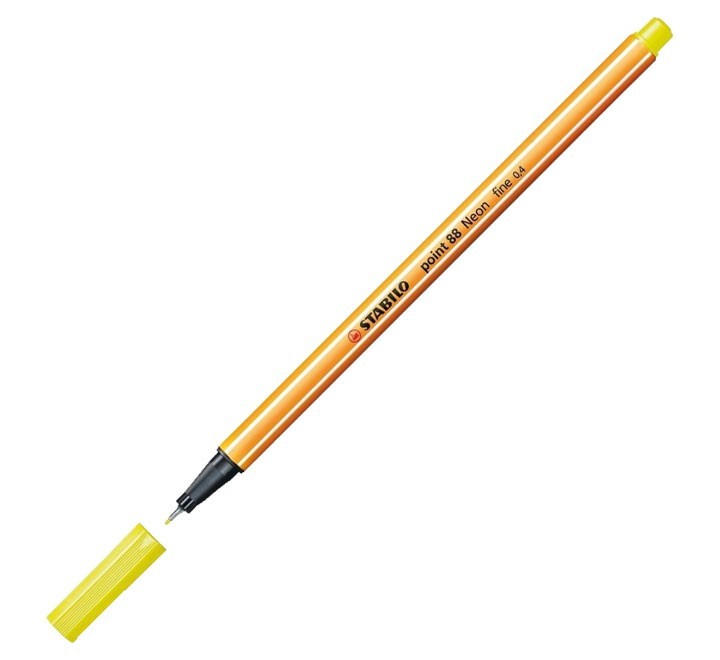 rotulador stabilo point 88 0.4mm amar neon