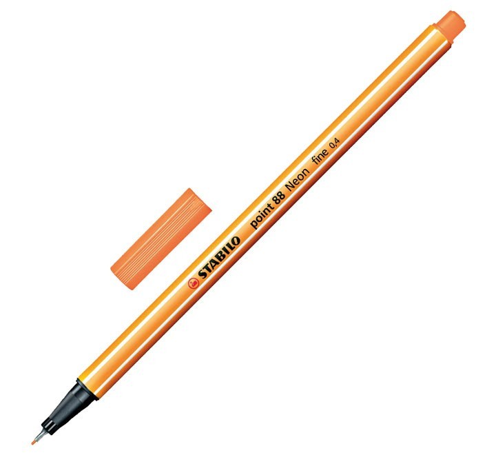 rotulador stabilo point 88 0.4mm naran neon