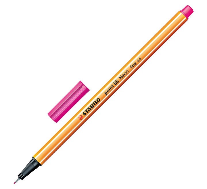 rotulador stabilo point 88 0.4mm rosa neon