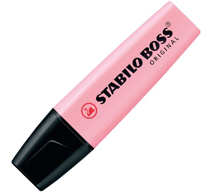 marcador stabilo boss pastel rubor rosa 70/129