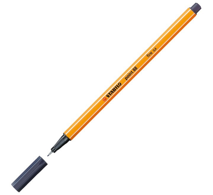 rotulador stabilo point 88 0.4mm gris payne 88/98