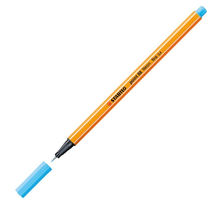rotulador stabilo point 88 0.4mm az neon 88/031