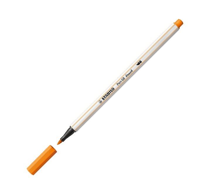 rotulador stabilo pen 68 brush 54 naranja