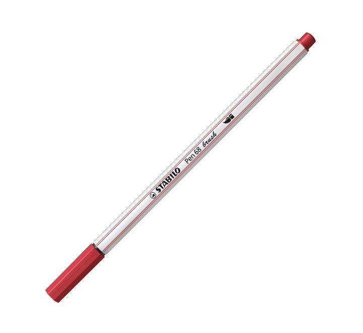 rotulador stabilo pen 68 brush 50 rojo oscuro