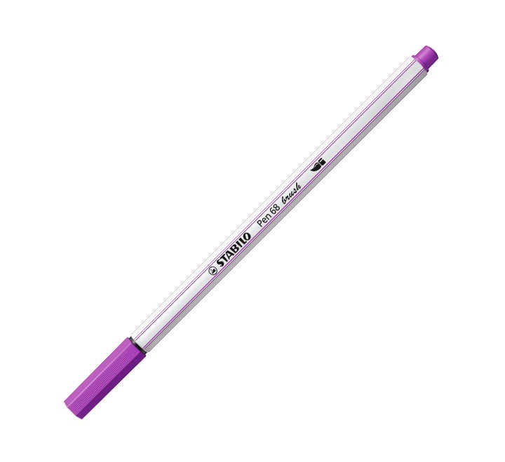 rotulador stabilo pen 68 brush 58 lila