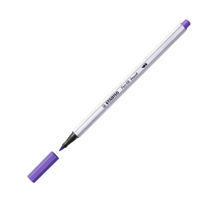 rotulador stabilo pen 68 brush 55 violeta