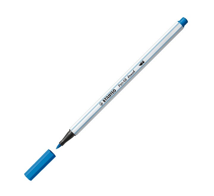 rotulador stabilo pen 68 brush 41 azul oscuro