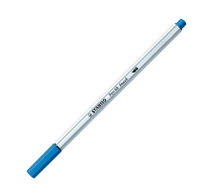 rotulador stabilo pen 68 brush 41 azul oscuro