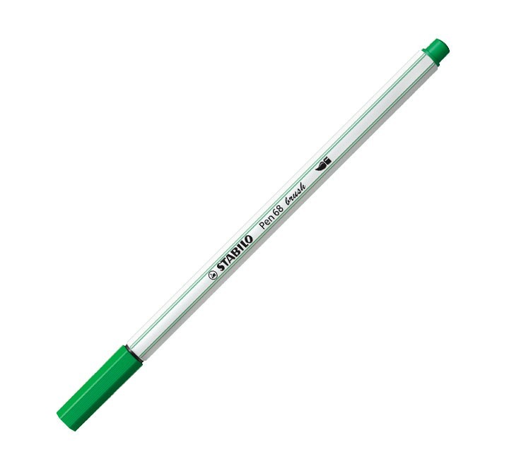 rotulador stabilo pen 68 brush 36 verde esmeralda