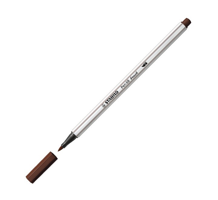 rotulador stabilo pen 68 brush 45 marron