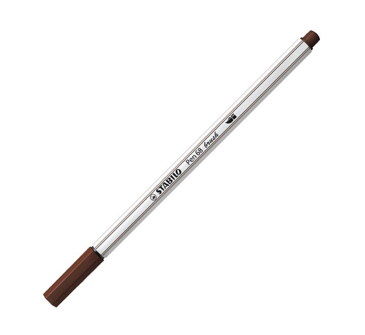 rotulador stabilo pen 68 brush 45 marron