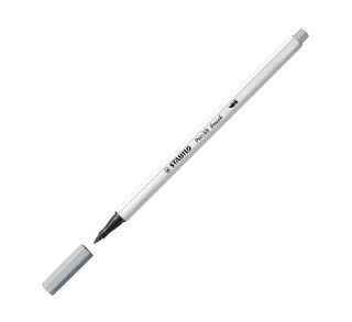 rotulador stabilo pen 68 brush 95 gris claro